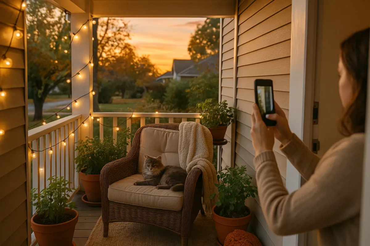 Fluffy Porch Magic: How Viral Cat Photos Are Inspiring Softer, Cozier Outdoor Spaces