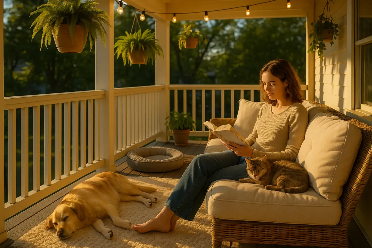 From Viral Cat Cuddles To Cloud‑Soft Seating: Create A Porch Your Pets Will Love Too