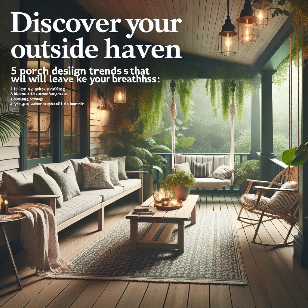 Discover Your Outside Haven: 5 Porch Design Trends That Will Leave You Breathless