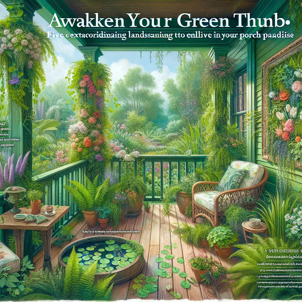 Awaken Your Green Thumb: Five Extraordinary Landscaping Ideas to Enliven Your Porch Paradise